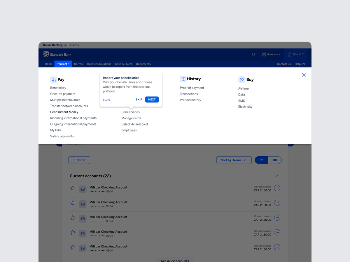 Coachmarks screen